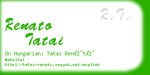 renato tatai business card